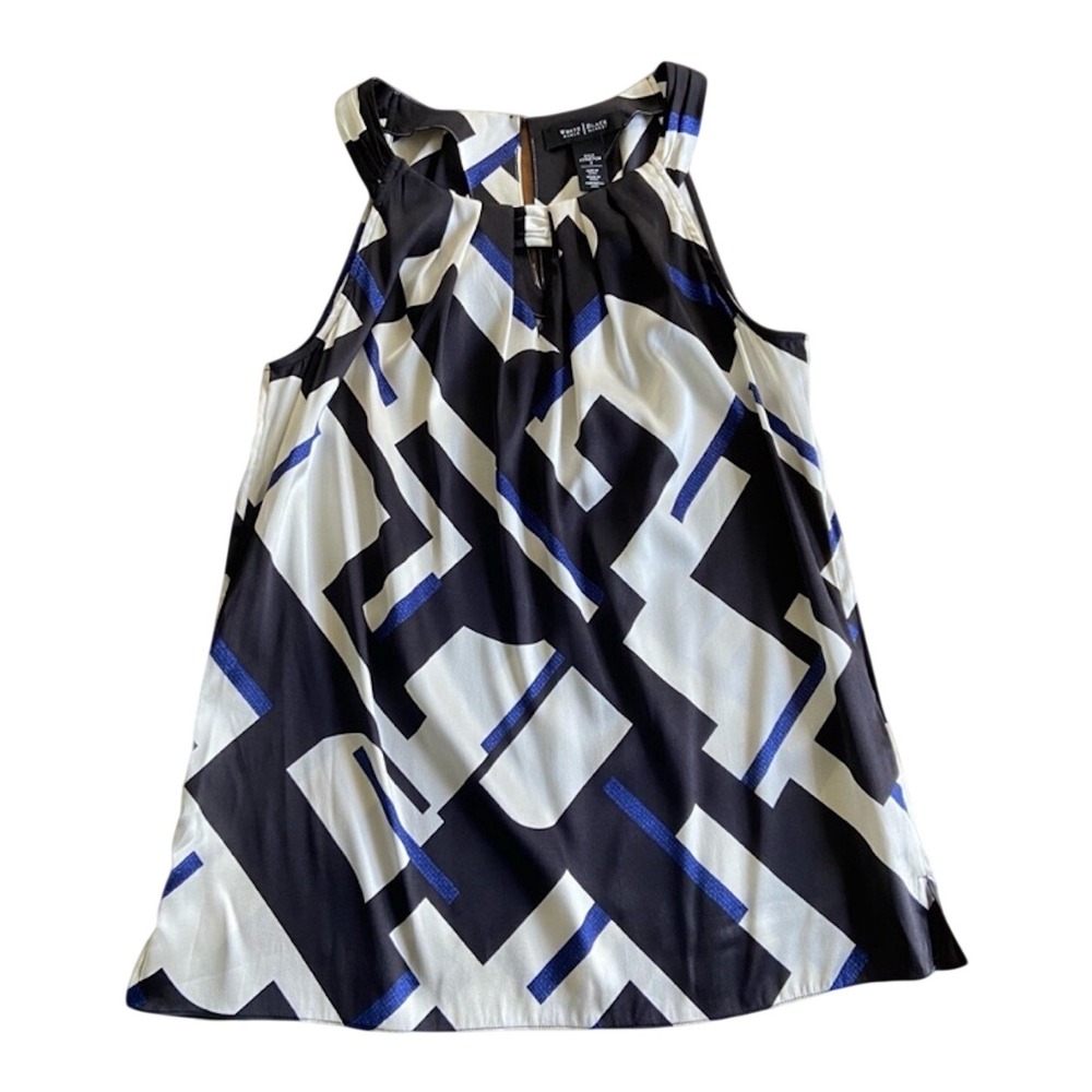 White House Black Marketโ Elegant Silk Sleeveless Stretch Blouse Women's Size 2